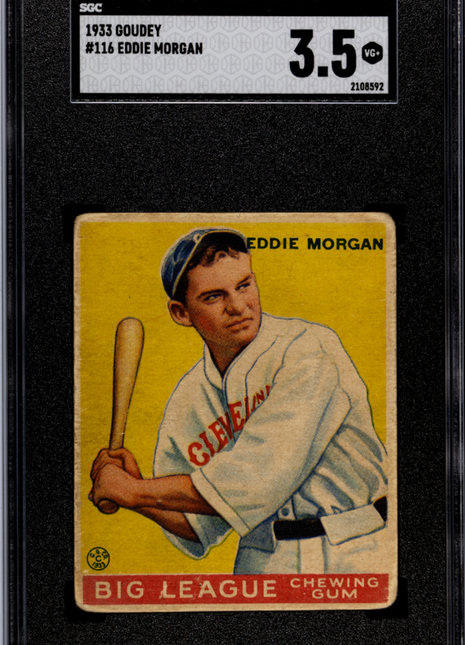 1933 Goudey Eddie Morgan #116 SGC 3.5