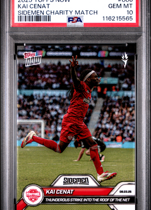 2025 Topps Now Sidemen Charity Match Kai Cenat #006 PSA 10