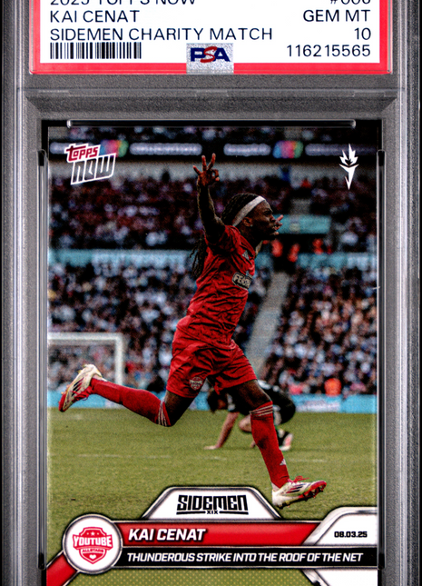 2025 Topps Now Sidemen Charity Match Kai Cenat #006 PSA 10