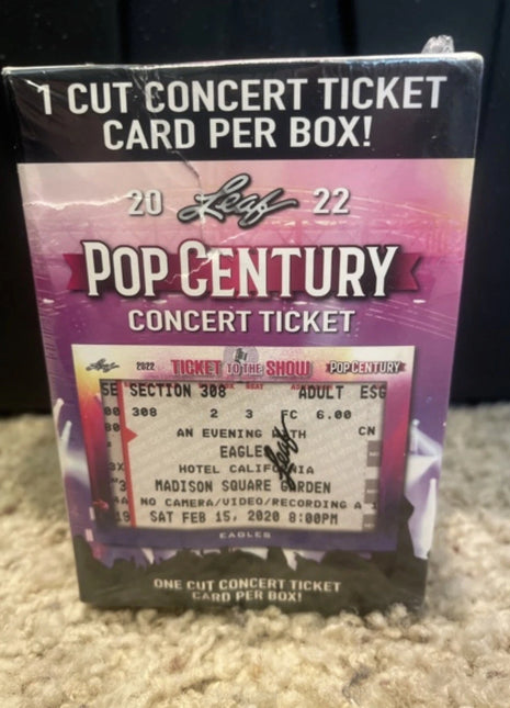 2022 Leaf Pop Century Concert Ticket Blaster Box 1 Ticket Per Box