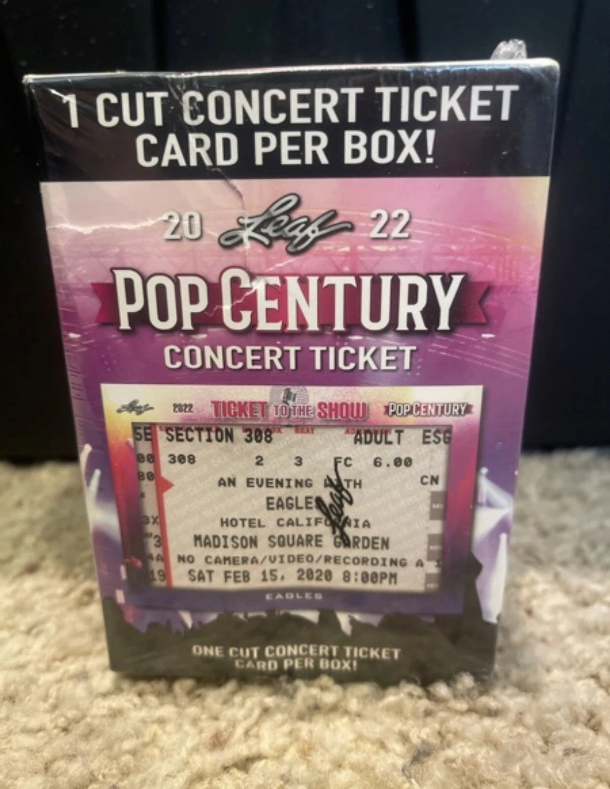 2022 Leaf Pop Century Concert Ticket Blaster Box 1 Ticket Per Box