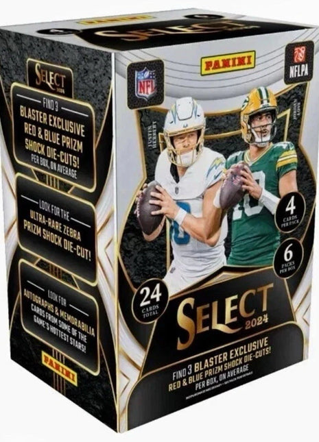 2024 Panini Select Football 6-Pack Blaster Box (Red & Blue Shock)